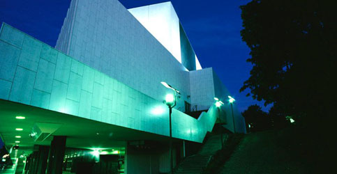 Finlandia Hall at night